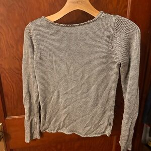 Heavy almost chainmail style Silver sweater